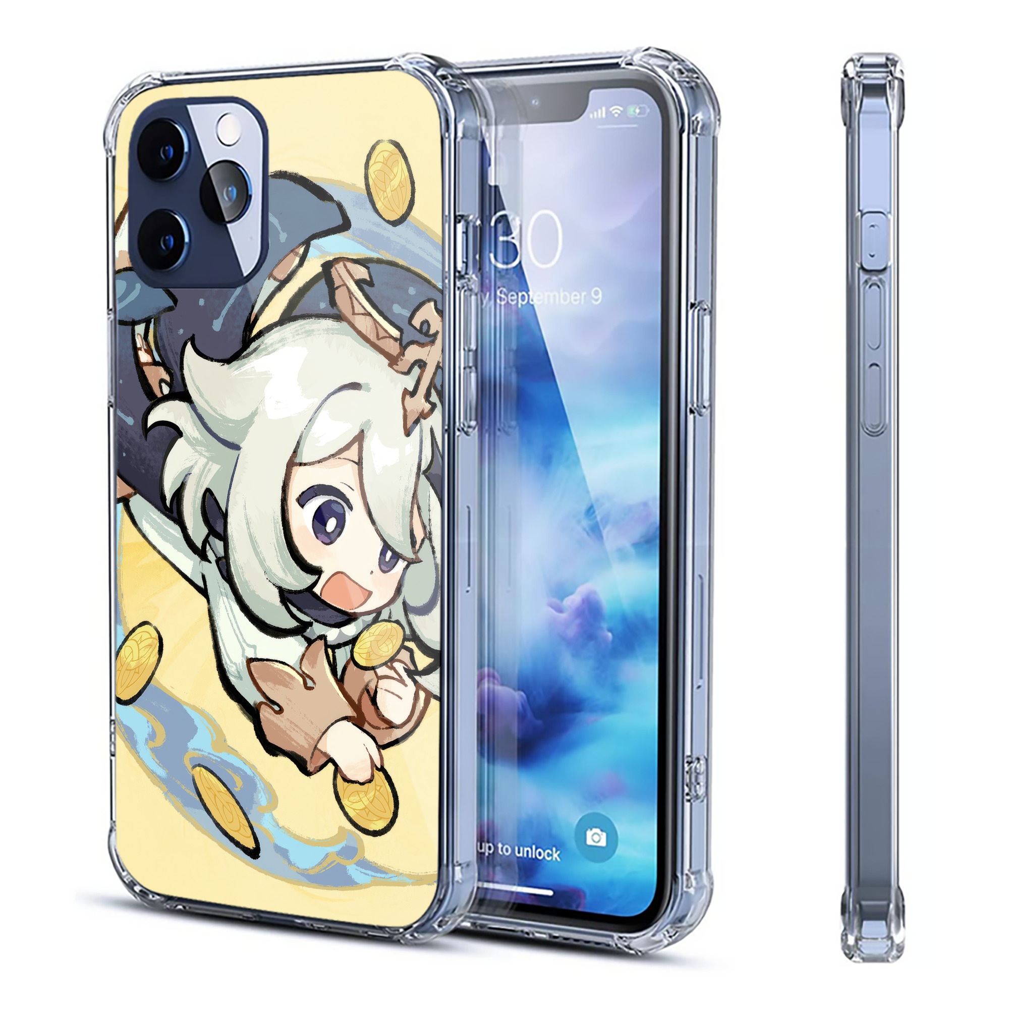 げんし神 genshin 【iPhone 12シリーズ対応】透明スマホケース（クリアソフトケース）